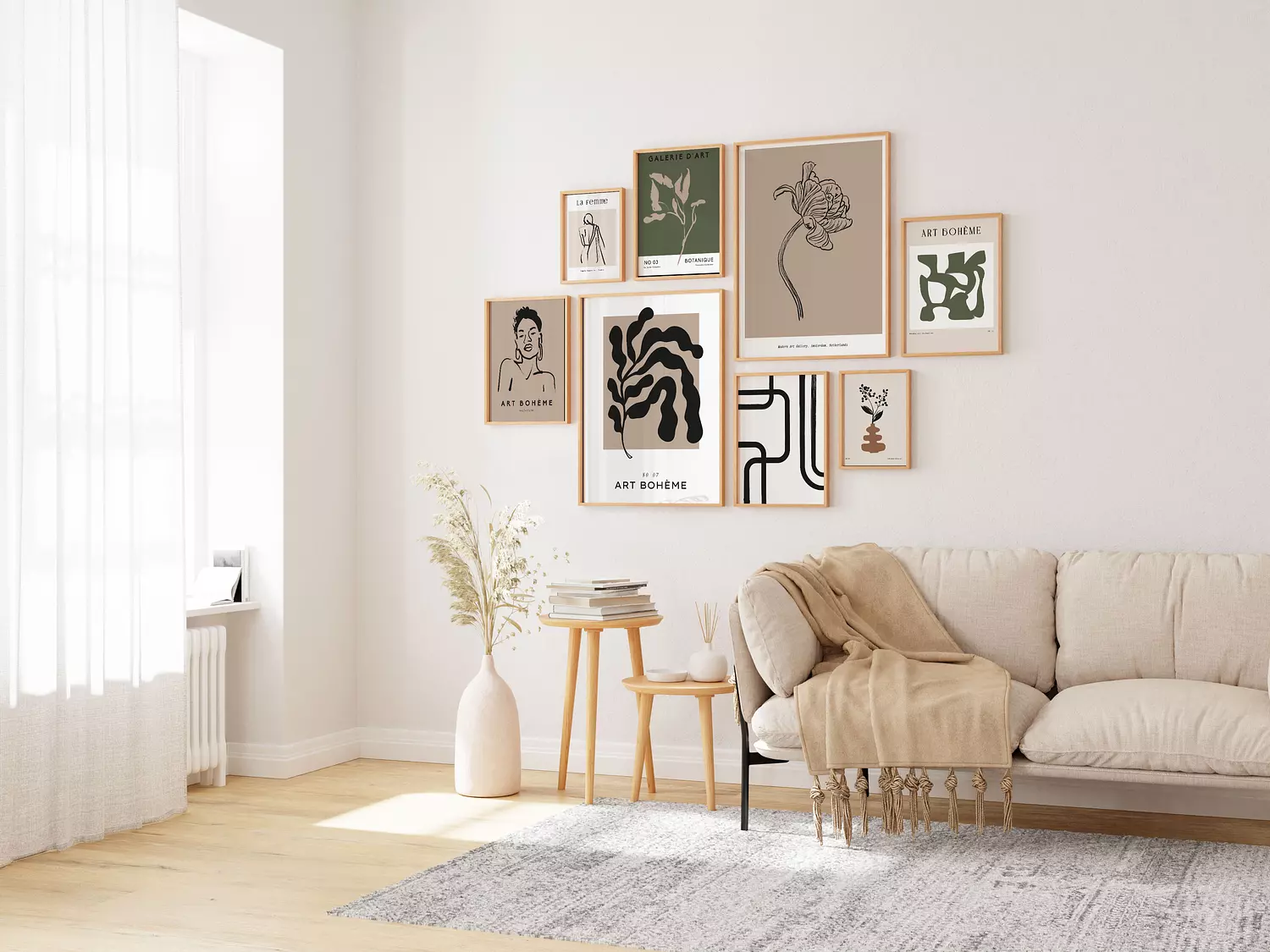  Set of 8 Wooden Frames Front Glass P.G021 image