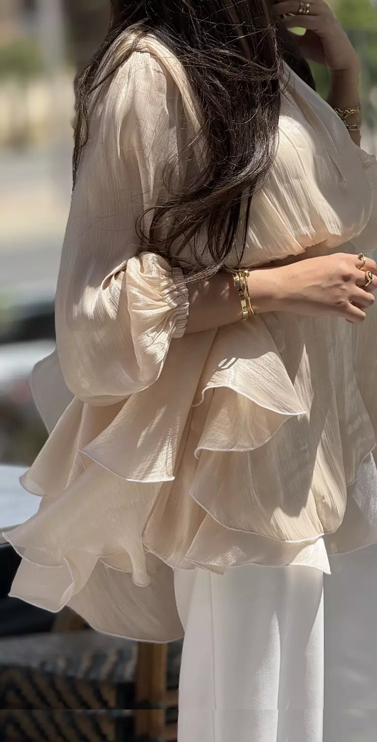 BEIGE ELEGANT BLOUSE 7