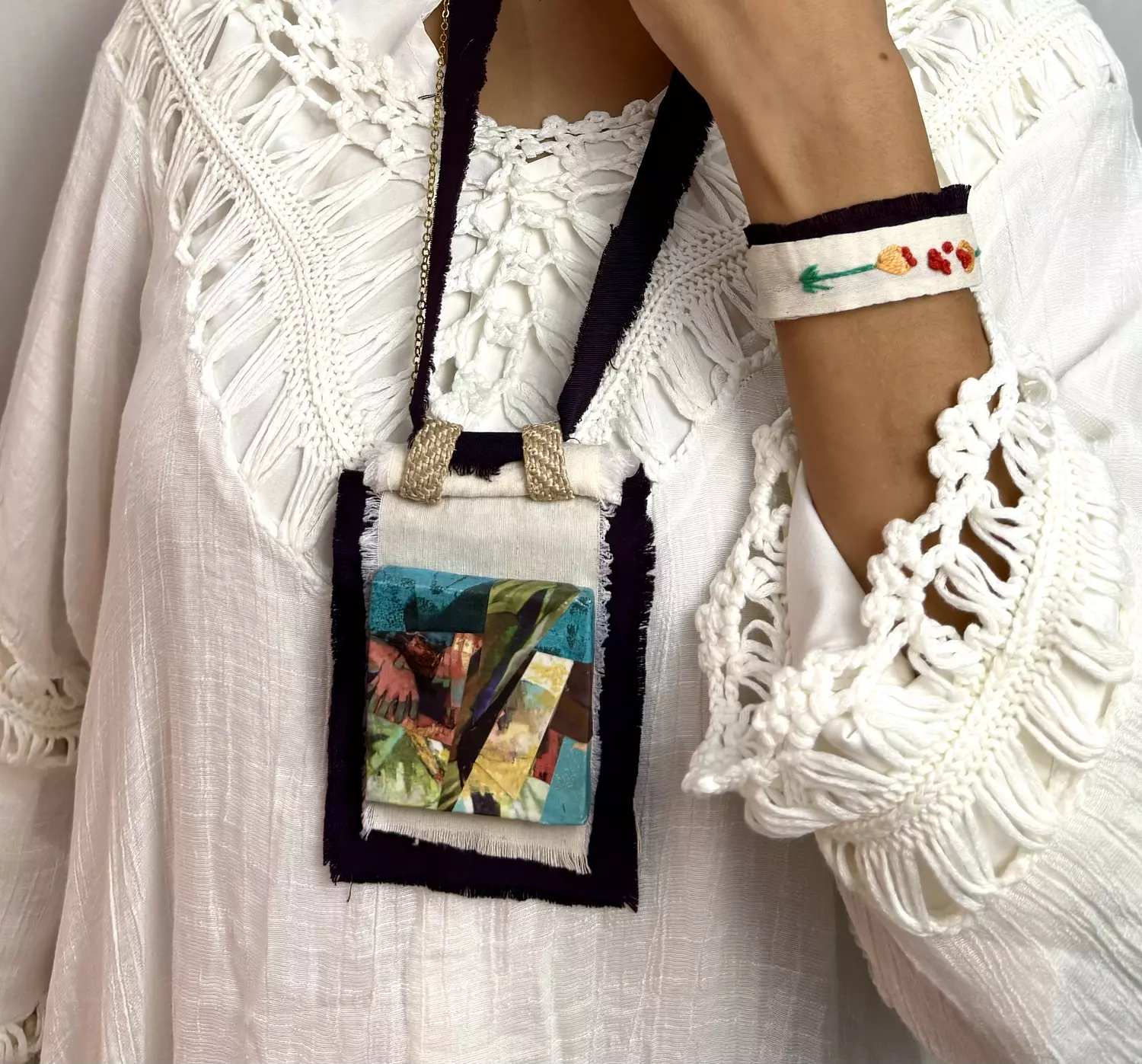 Mixed Media reversible accessory set by R.A.Jewelry  image