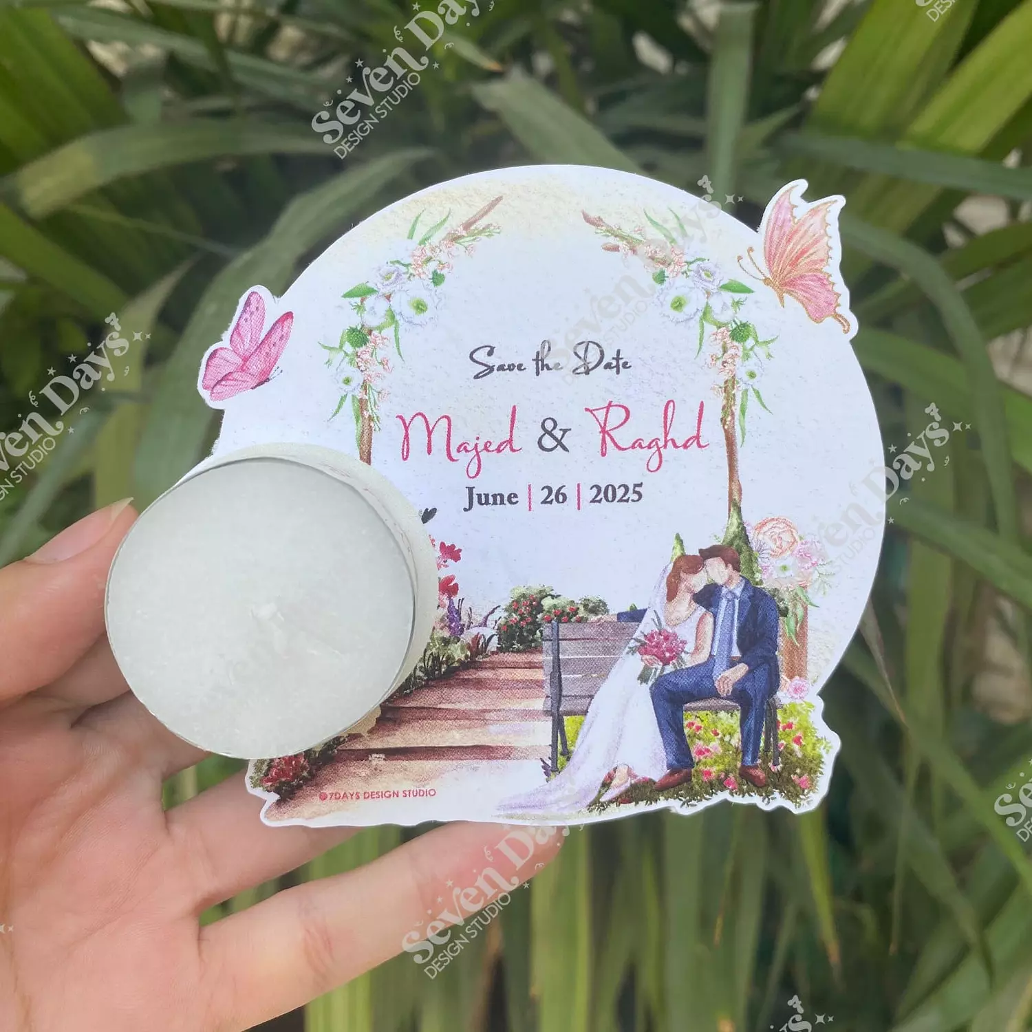 Floral Couple Candle  image