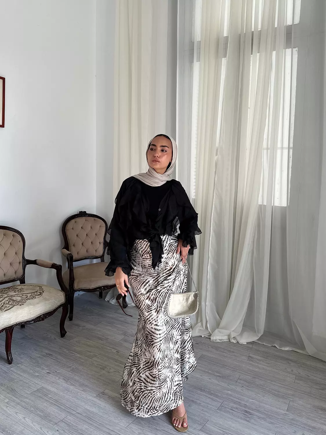 Satin leopard skirt  6