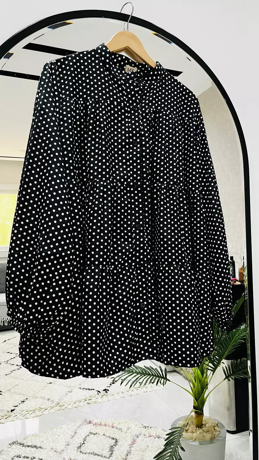 Ruffled Polka Dots Blouse 🖤 6