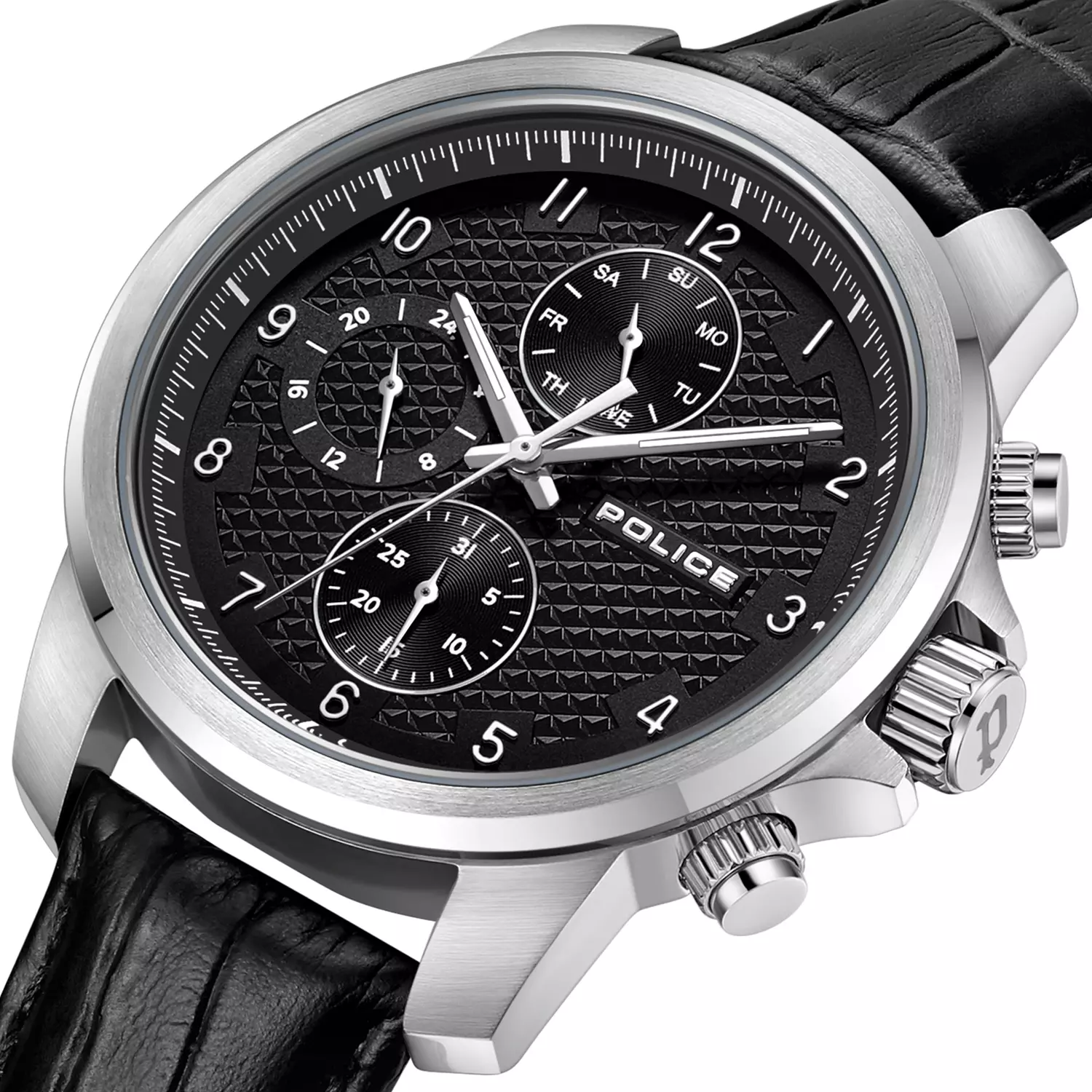 Police Mensor PEWJF0021503 Men's Chronograph Watch Dial and Black Strap 2