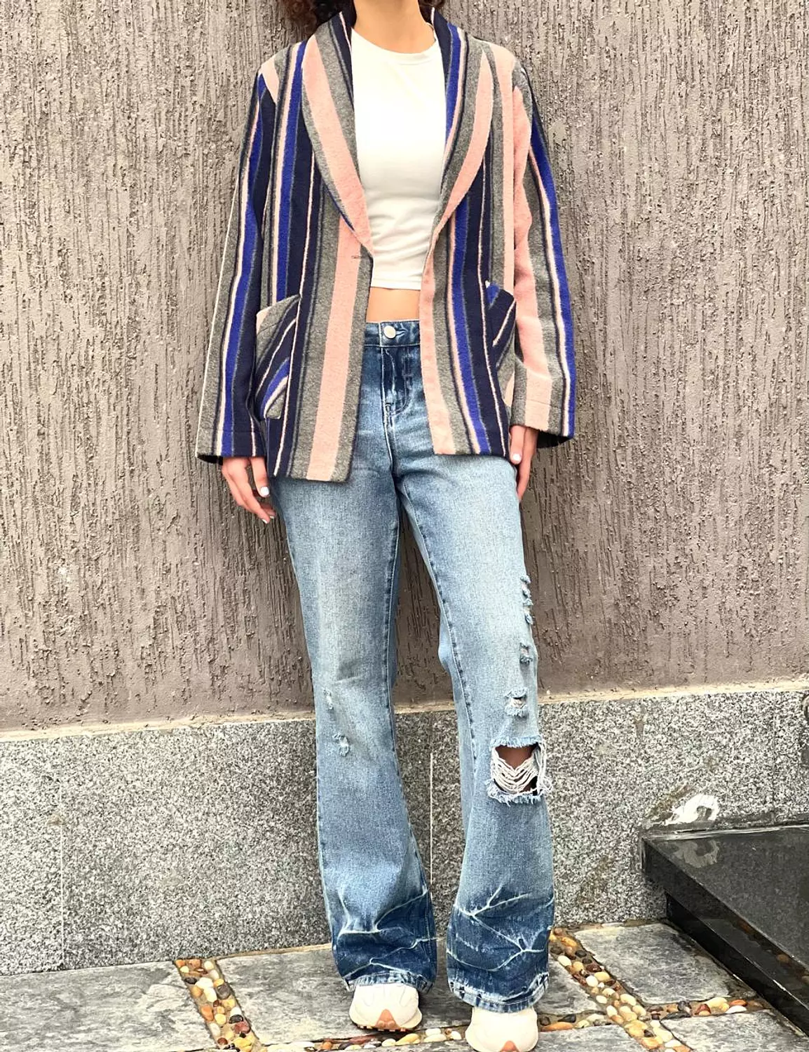 Wool strip jacket  image