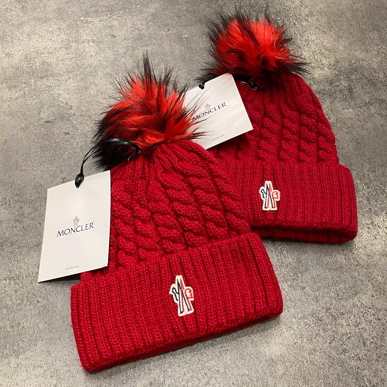 Moncler Grenoble Pompom Beanie-RED V-19Y3 image