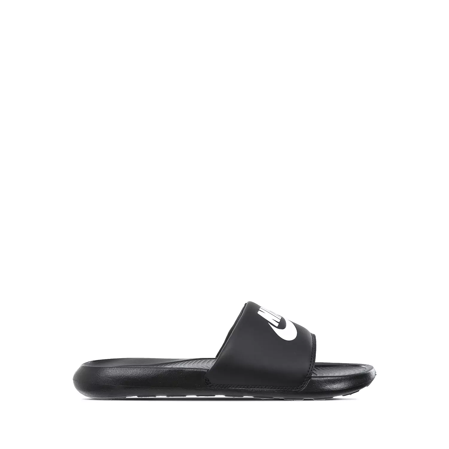 Nike Victori One slide in the black and white colorway image