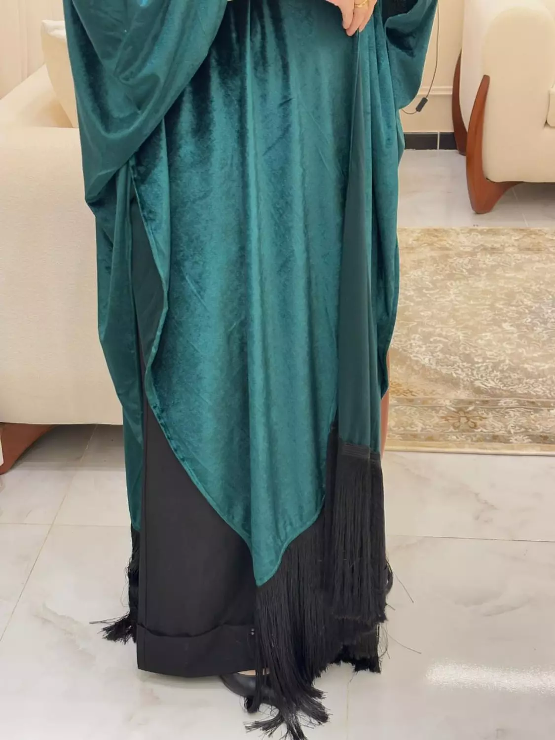 Halima Dark Green kaftan 2