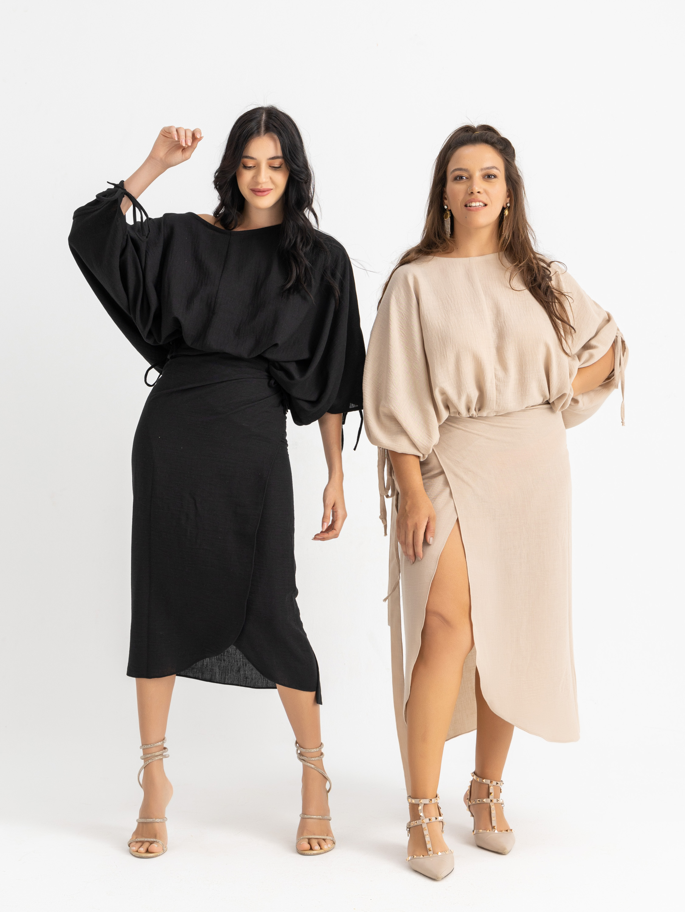 The CAROLINA linen wrapped midi skirt 1