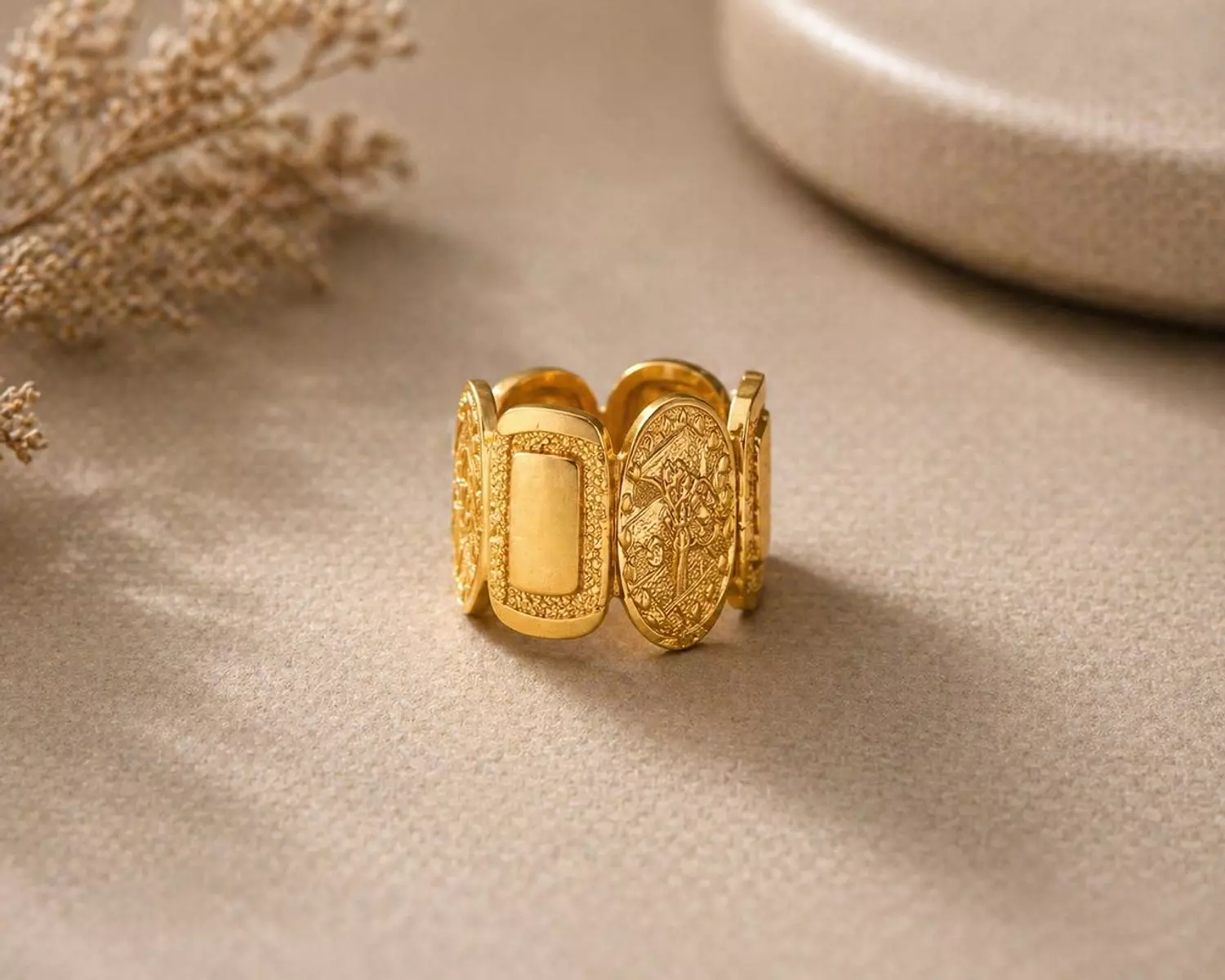 Artisanal gold plated rings 2