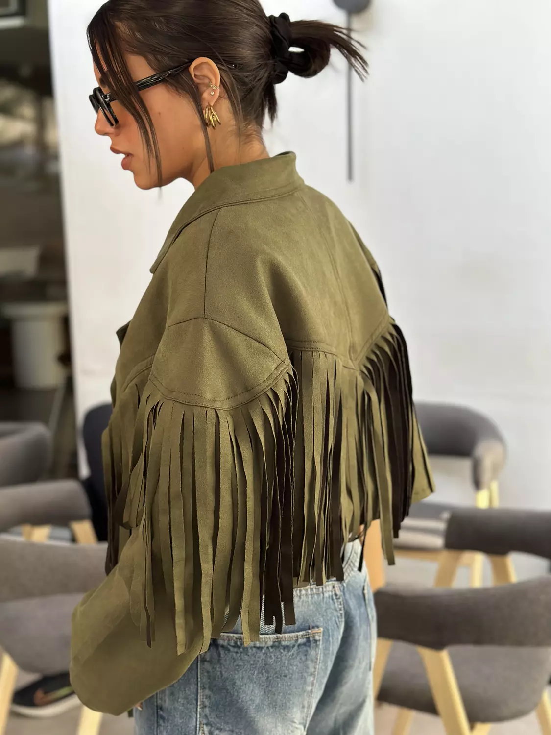Fringed suede winter jacket  6