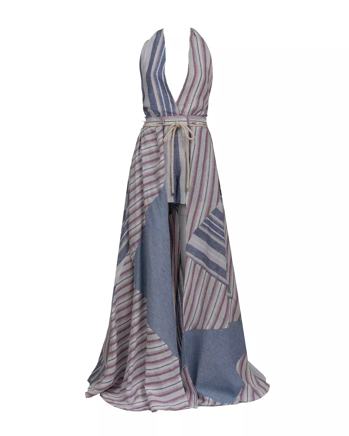  Vibrant Blue and Purple Patchwork Romper image