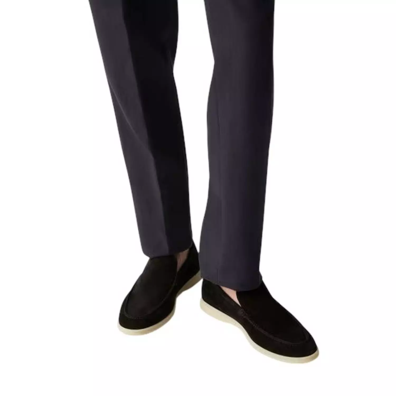 Loro Piana Summer Walk Loafer Suede Black 5