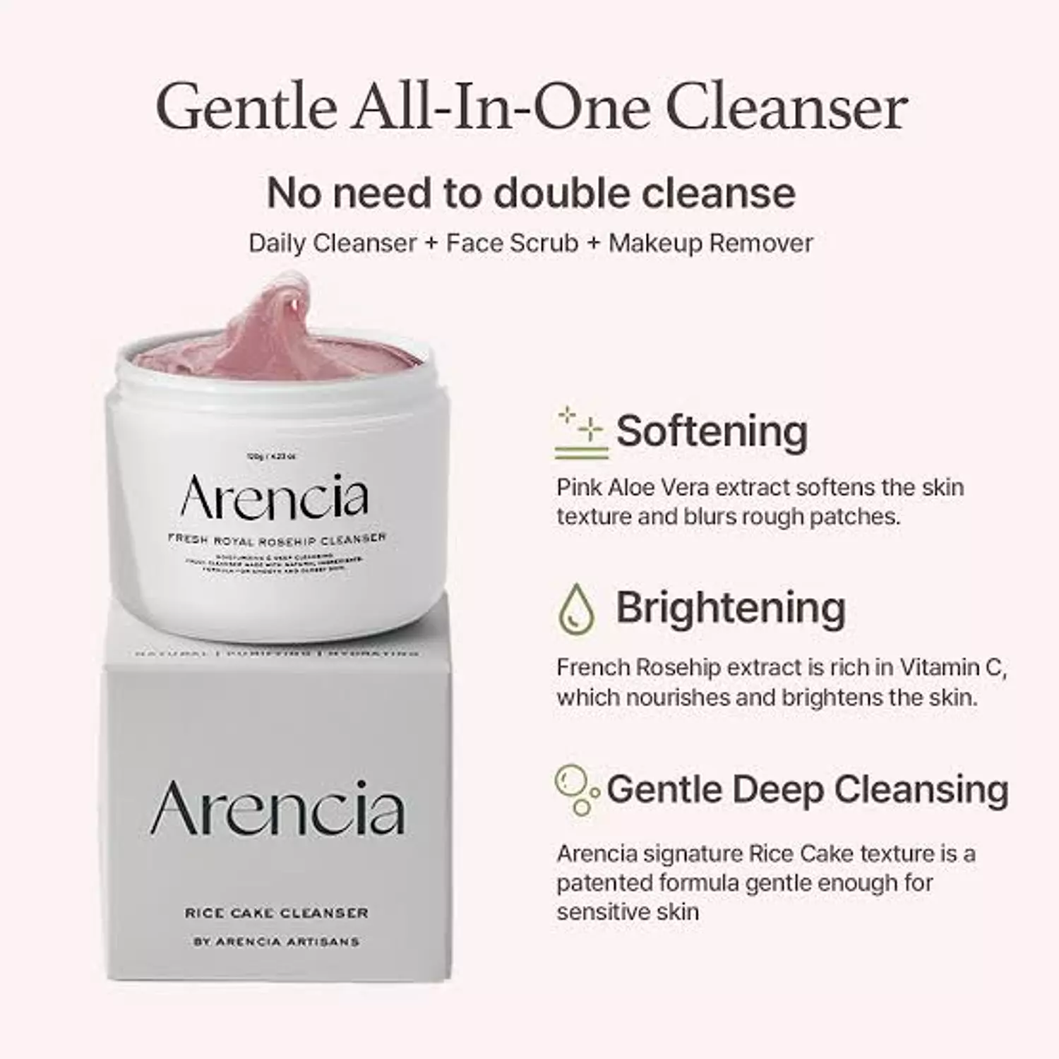 Arencia - Fresh Royal Rosehip Cleanser 120g hover image