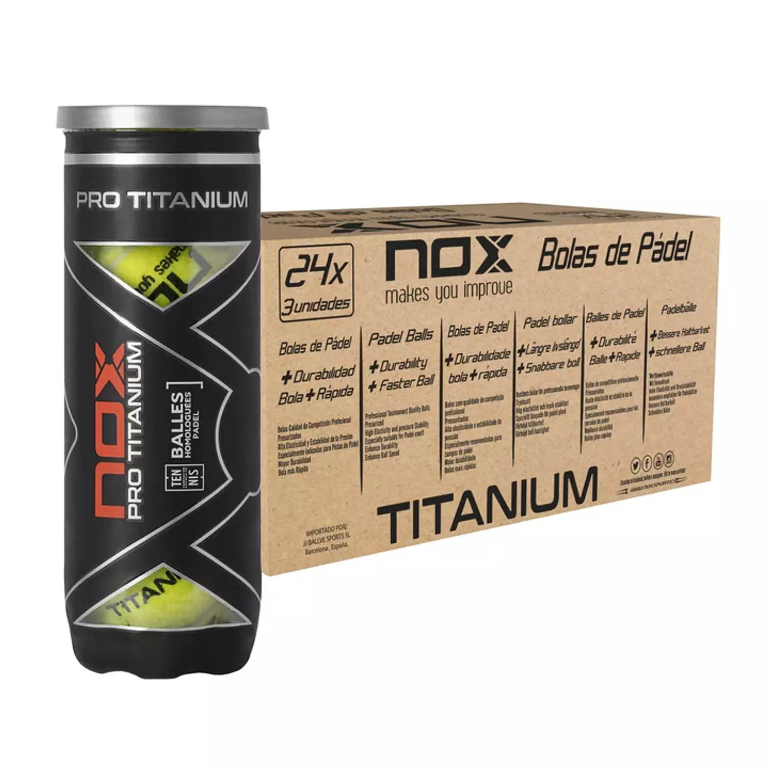 Nox Pro Titanium Padel Balls  2