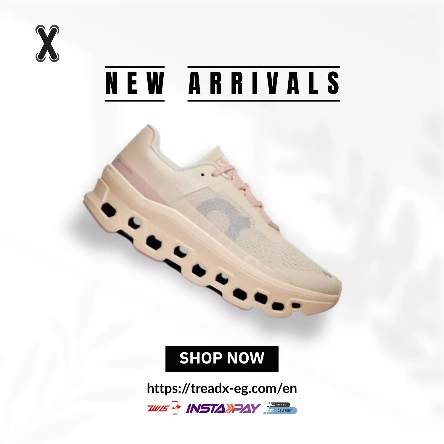 ON Cloudmonster running trainers in pink image