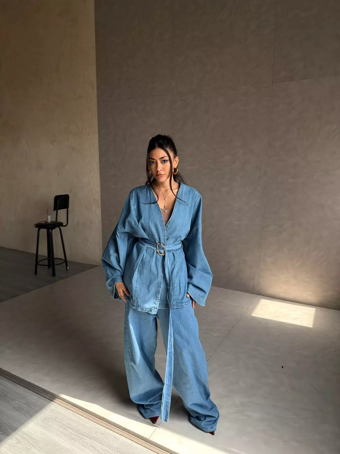Silk Denim Set  2