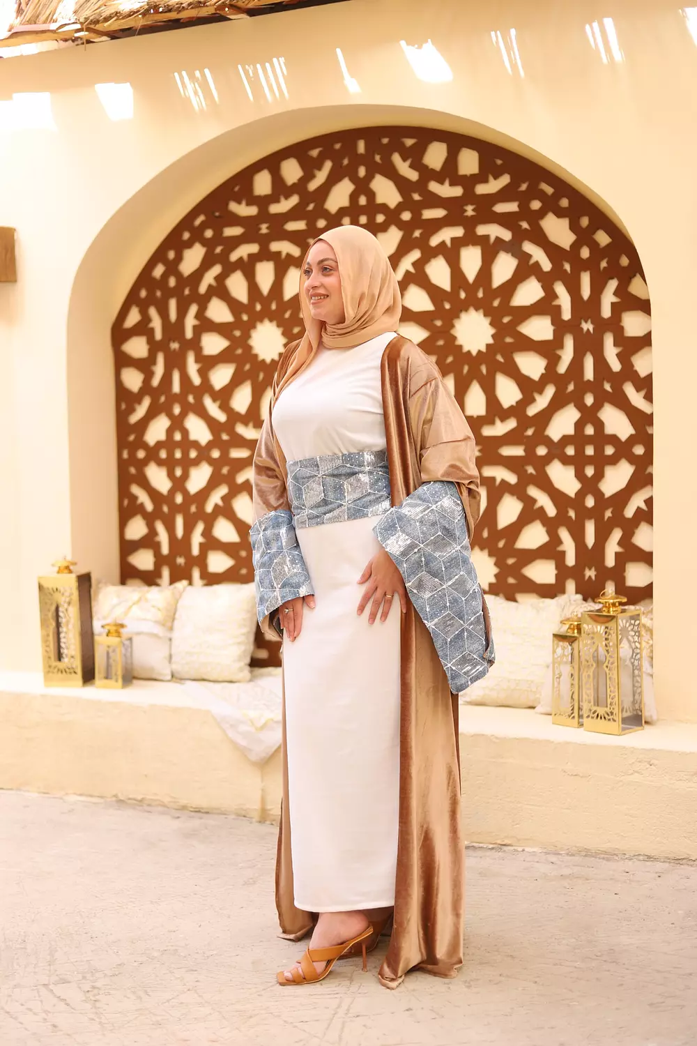 Jeans/Velvet Kaftan (handmade) 11