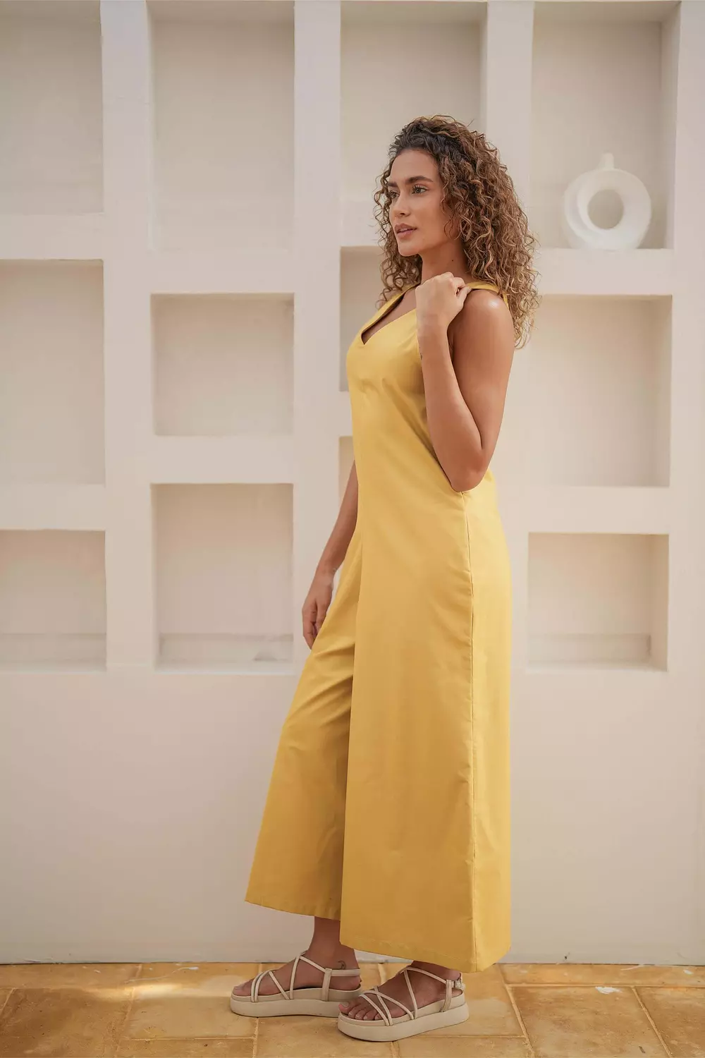 Never Better Jumpsuit Mustard 3