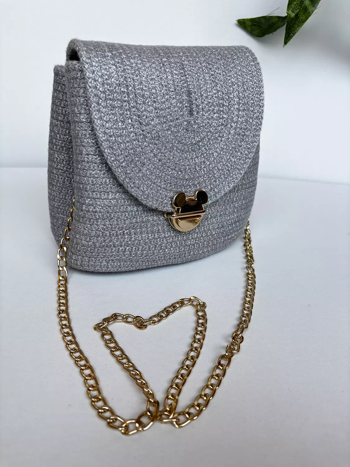 Glowing Silver Grey Mickey Mouse Bag