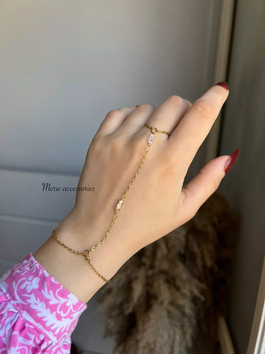 Crystal hand chain  image