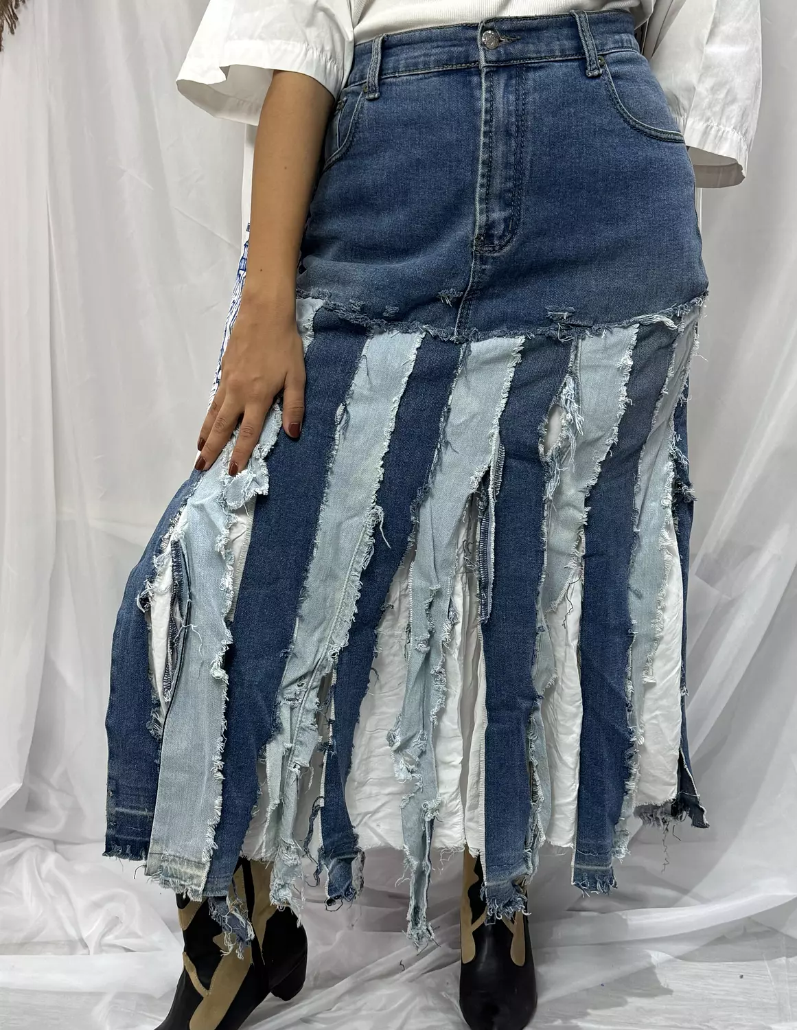2 IN 1 denim belt/skirt  image