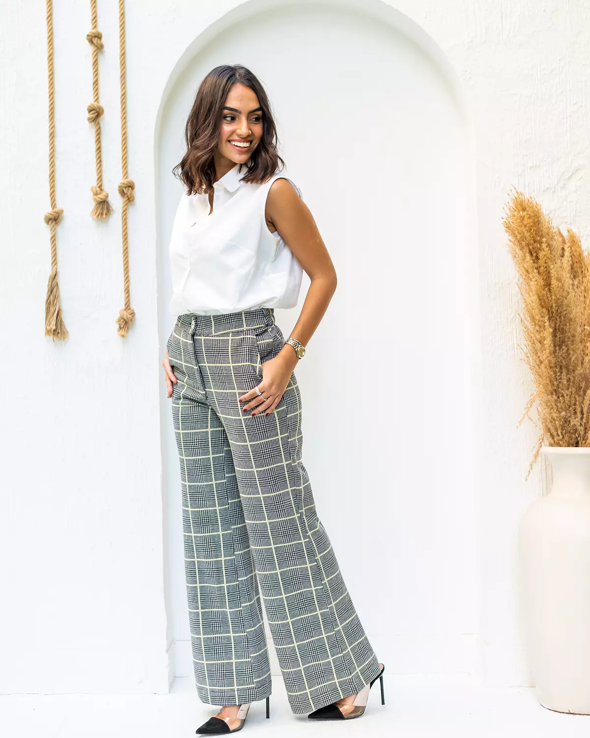 Checkerboard pants 3
