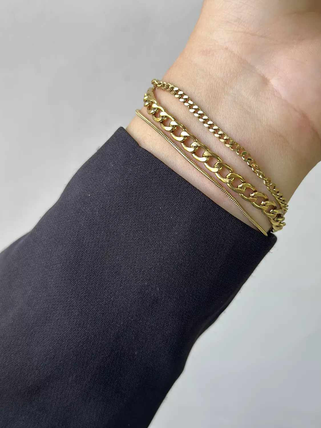 Link Gold Bracelets ( three connected bracelets) 1