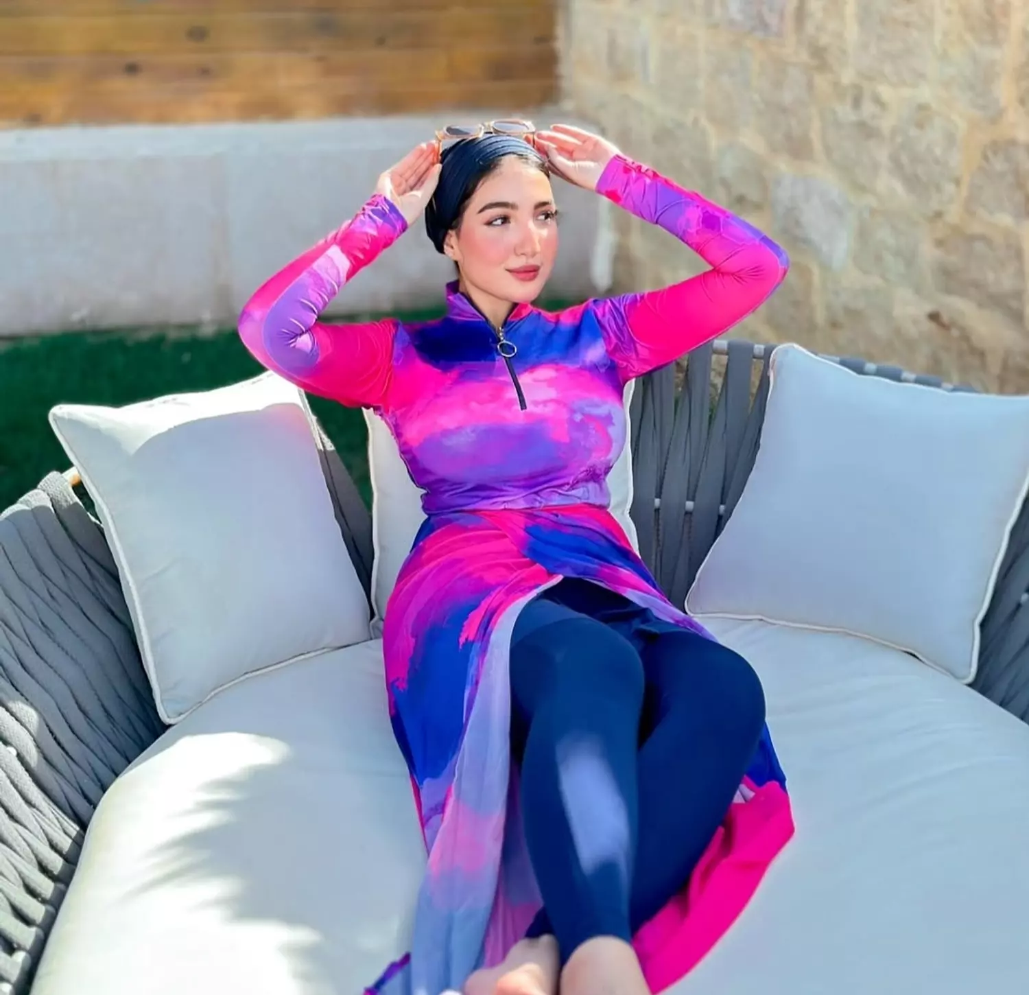 Lilac pink Burkini 🩷💙 image
