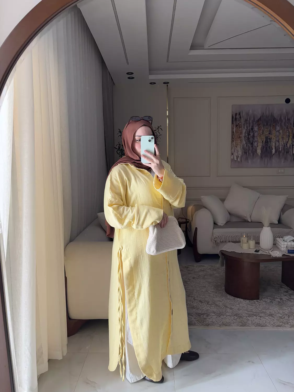Lina Shirt Dress in yellow 9