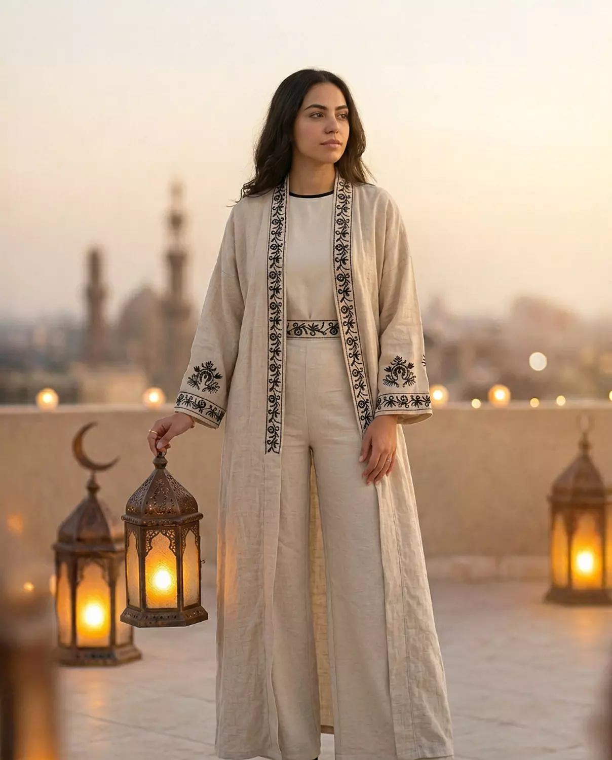Marrakech Magic Kaftan set- Beige image