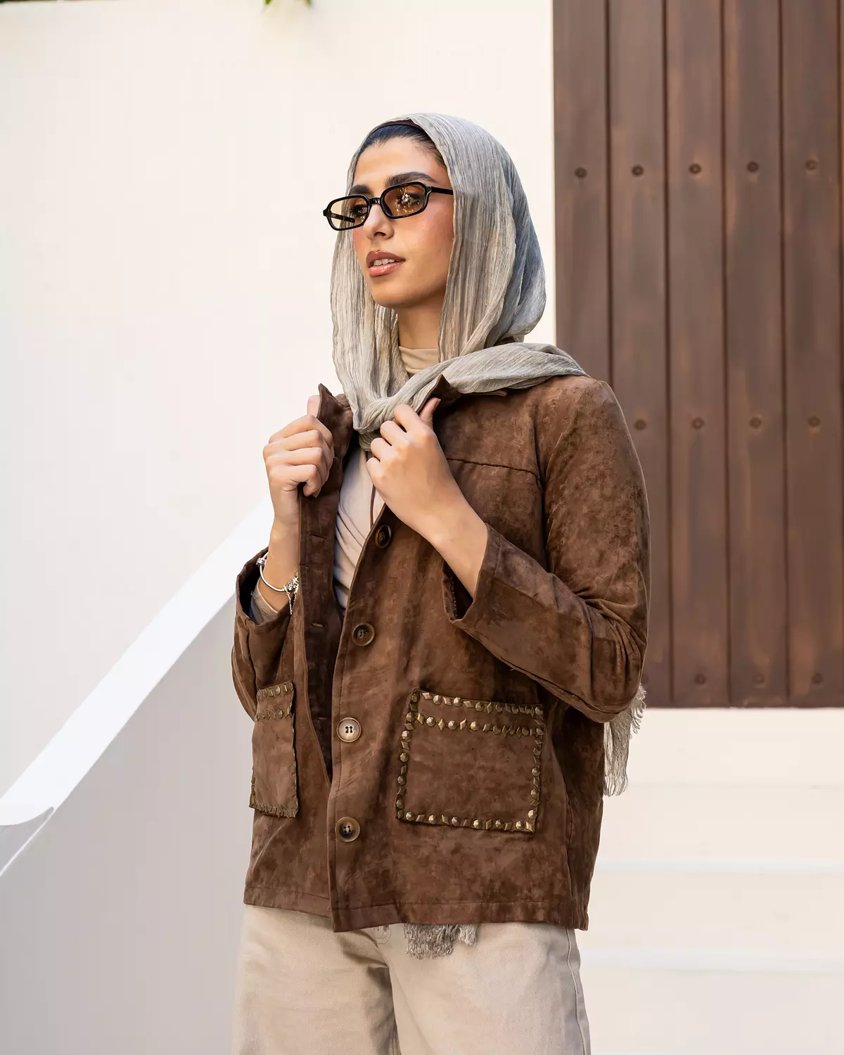 Studded Jacket in Havan 1