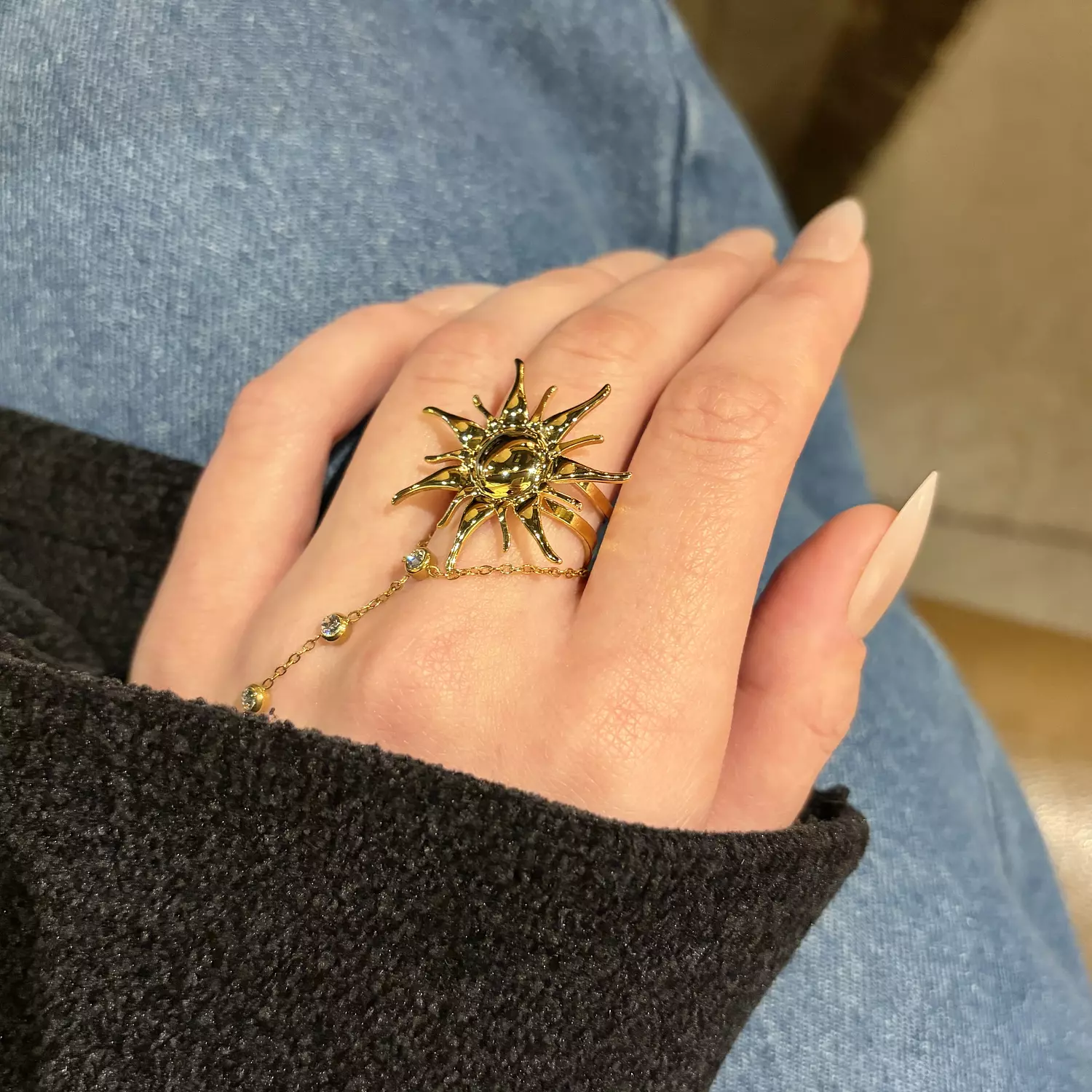 Sun stainless steel ring 2