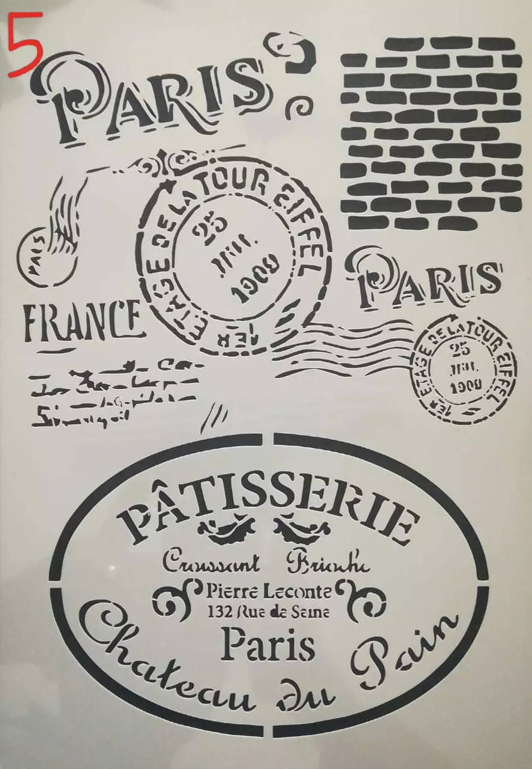 استنسل مفرغ (اشكال مختلفة) Stencils(Different forms) A4 26