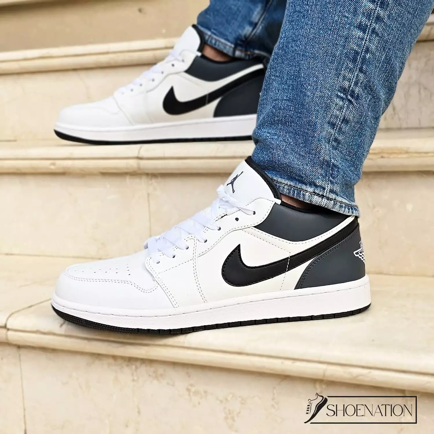 Air Jordan 1 Low (GS) "White Grey" image