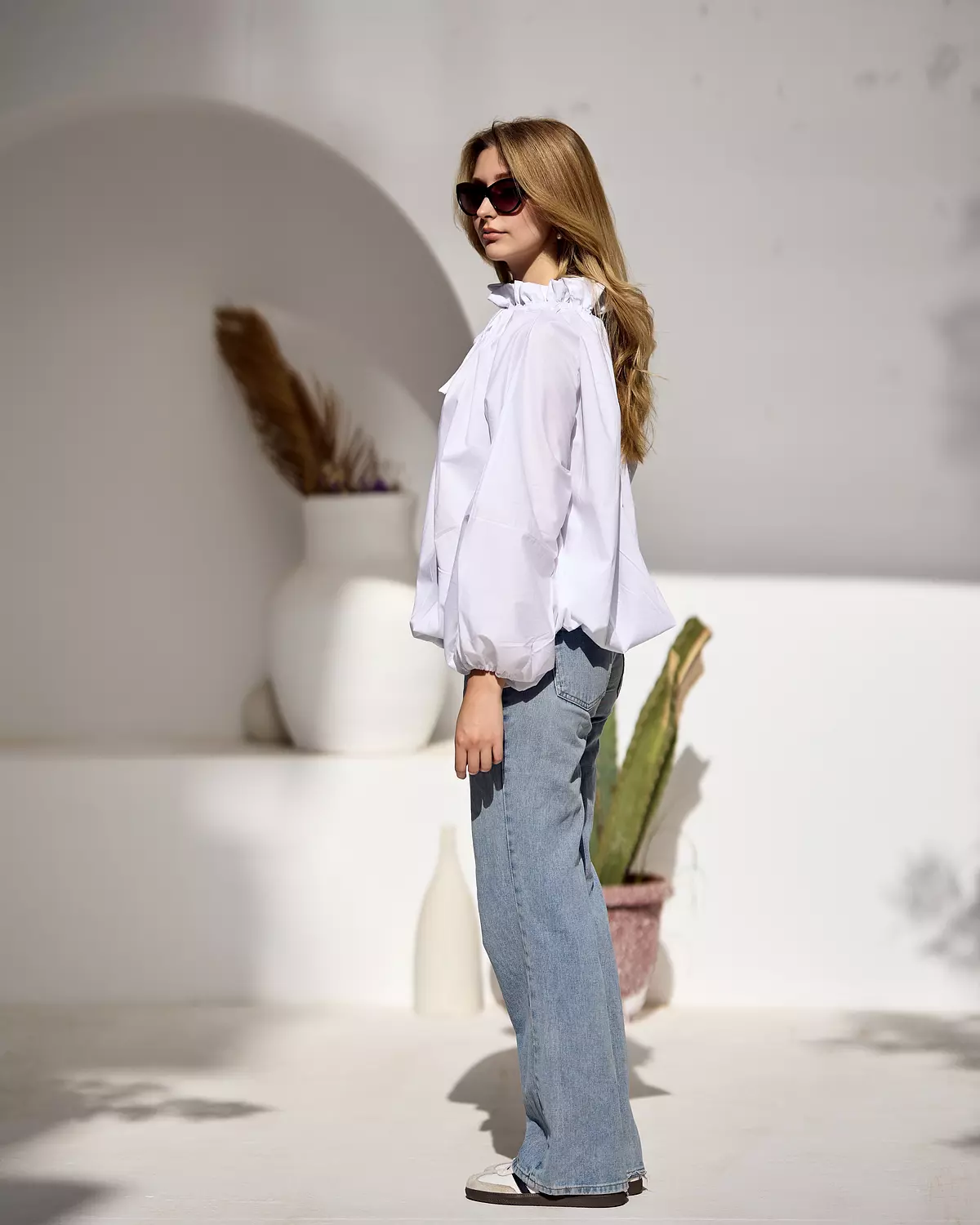 Ballon poplin blouse 3