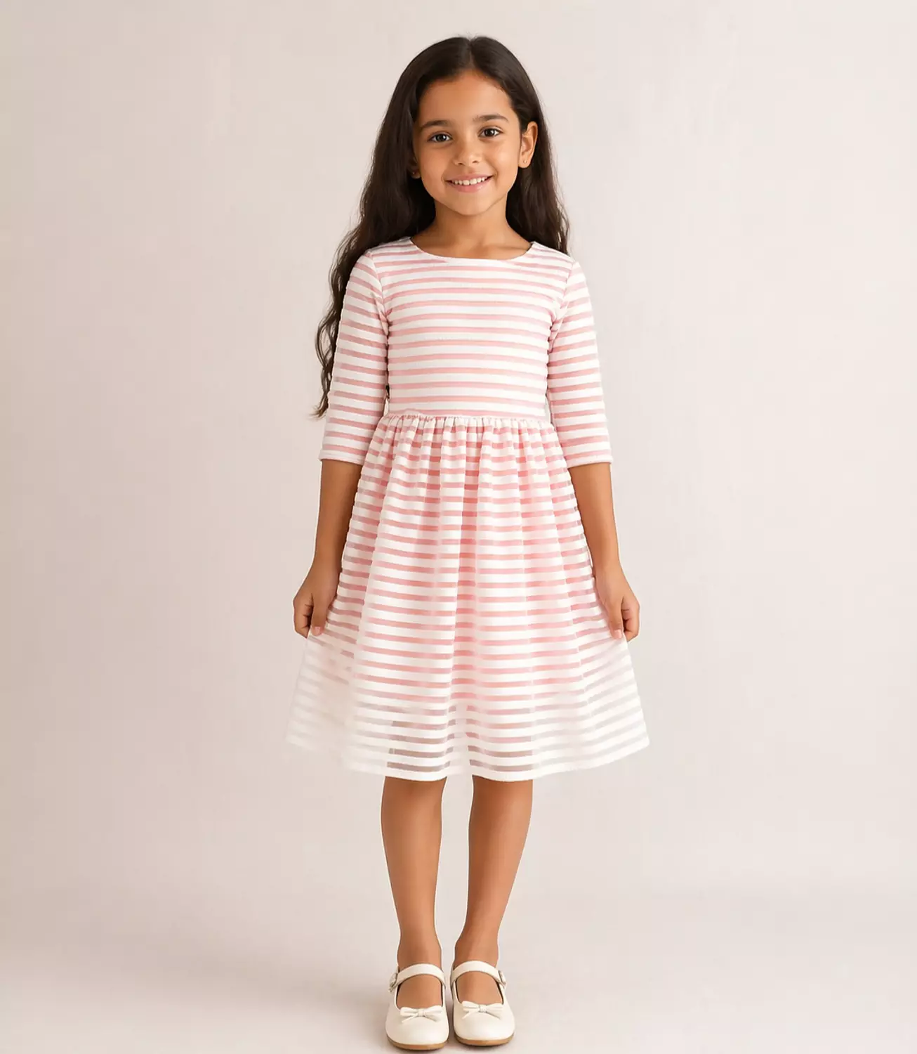 JACKARD TULLE DRESS image