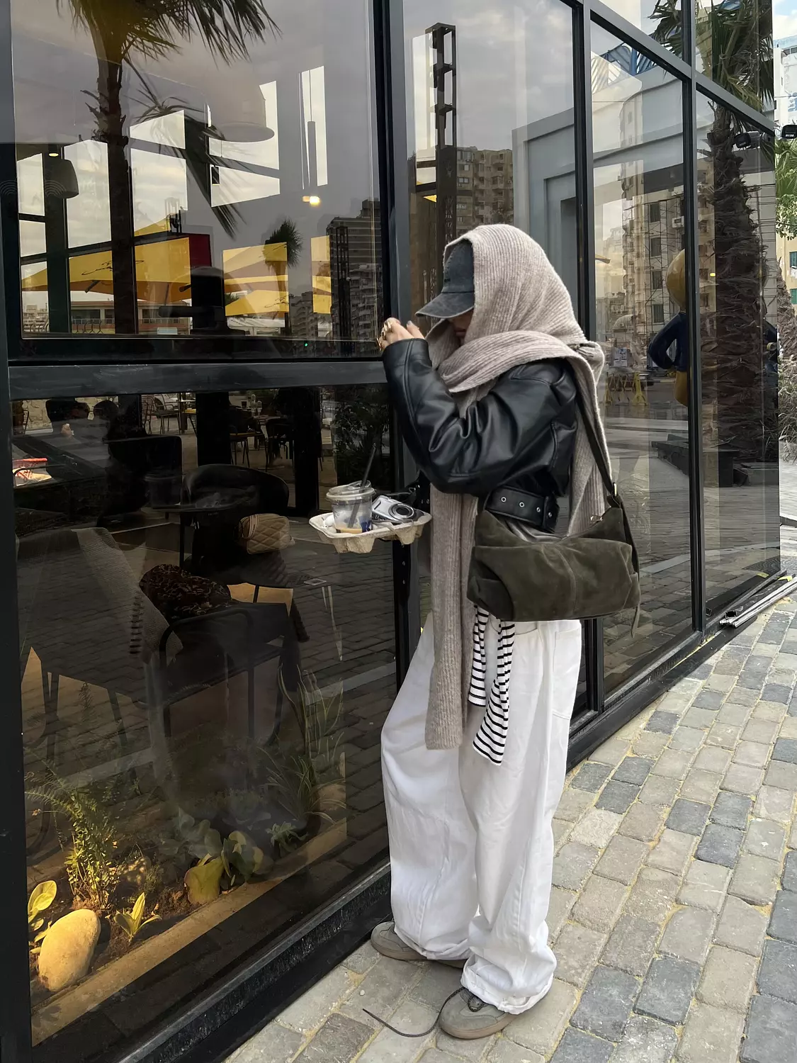 Evelina handbag - olive  1