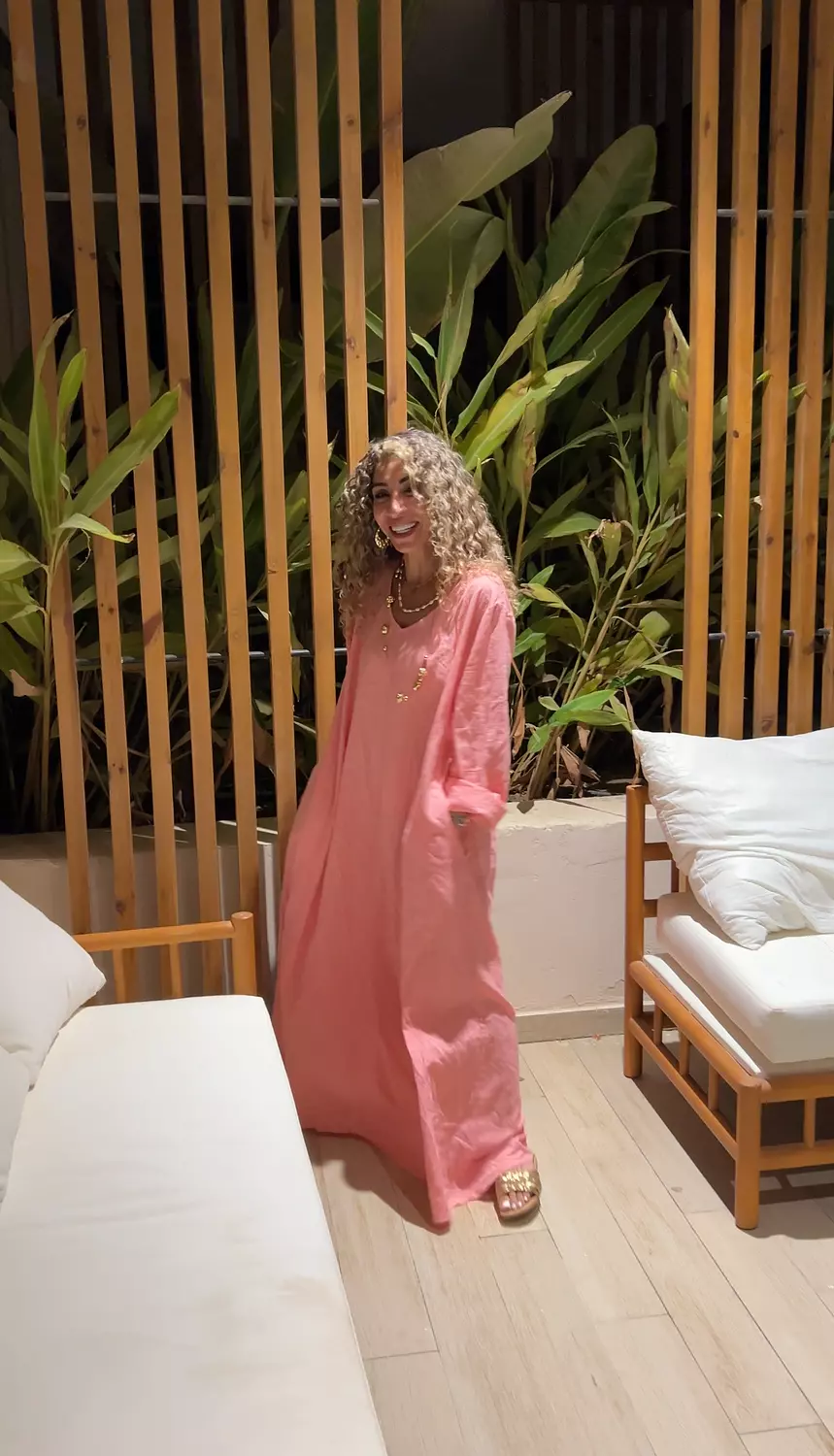 ''Over Size'' Pure Linen Dress  (3182) 19