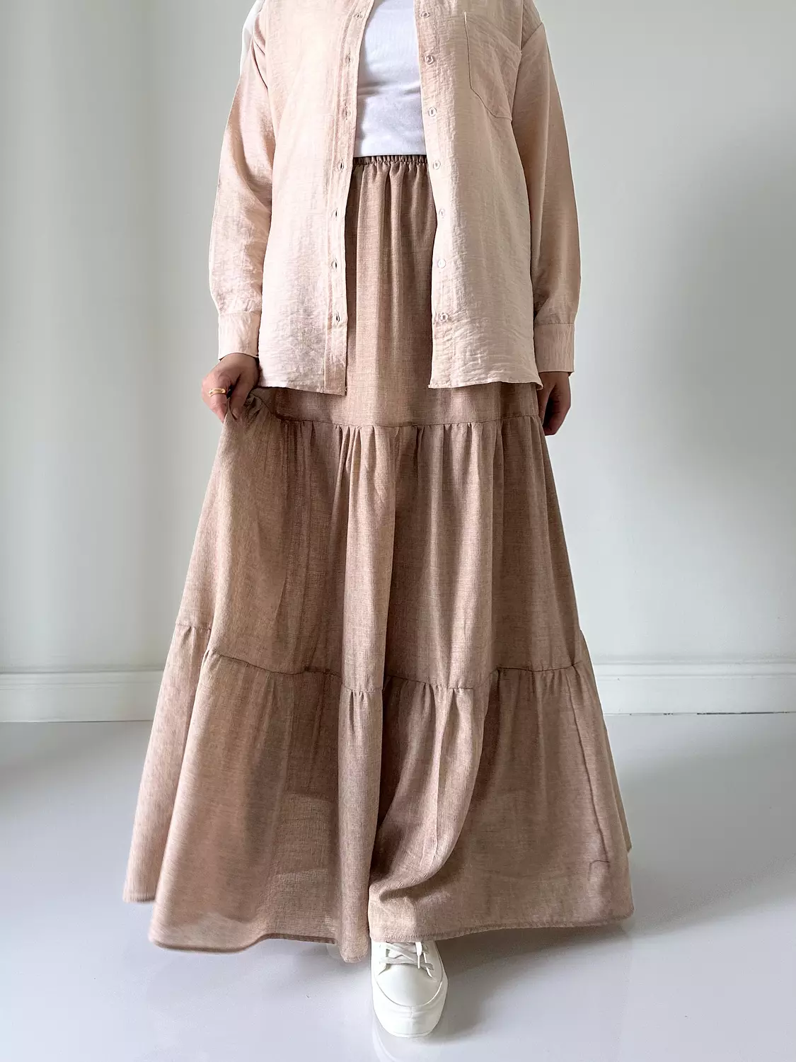 Levoil Linen Skirt 11