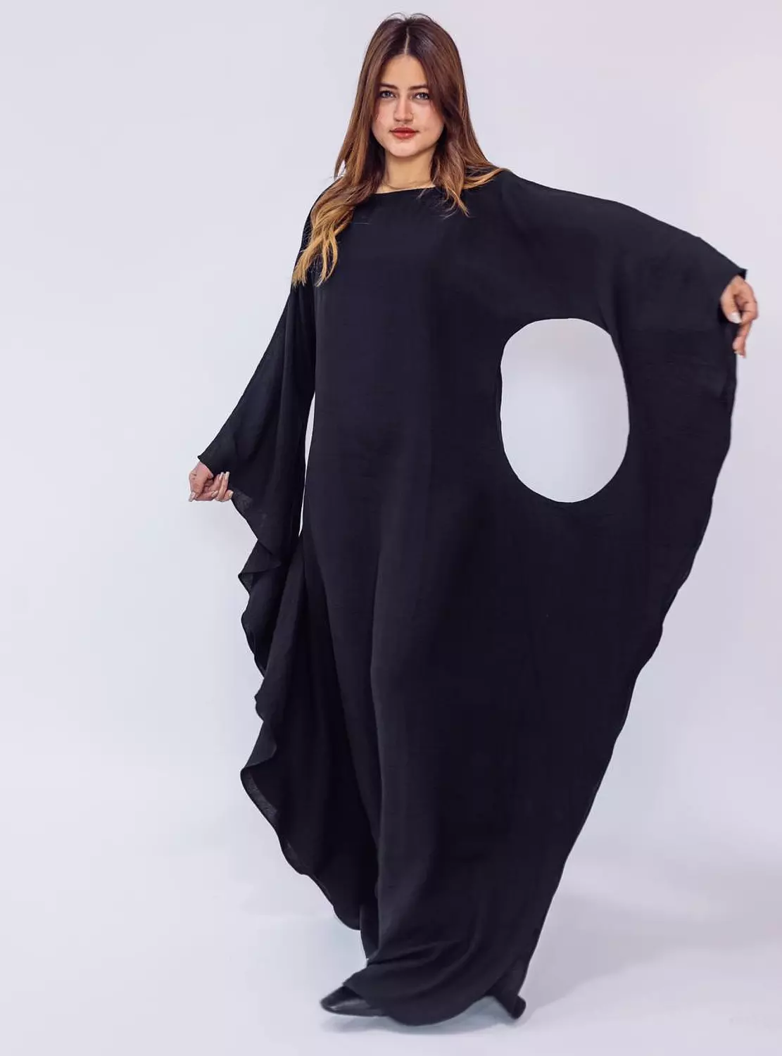 Maxi Linen Dress - Black image
