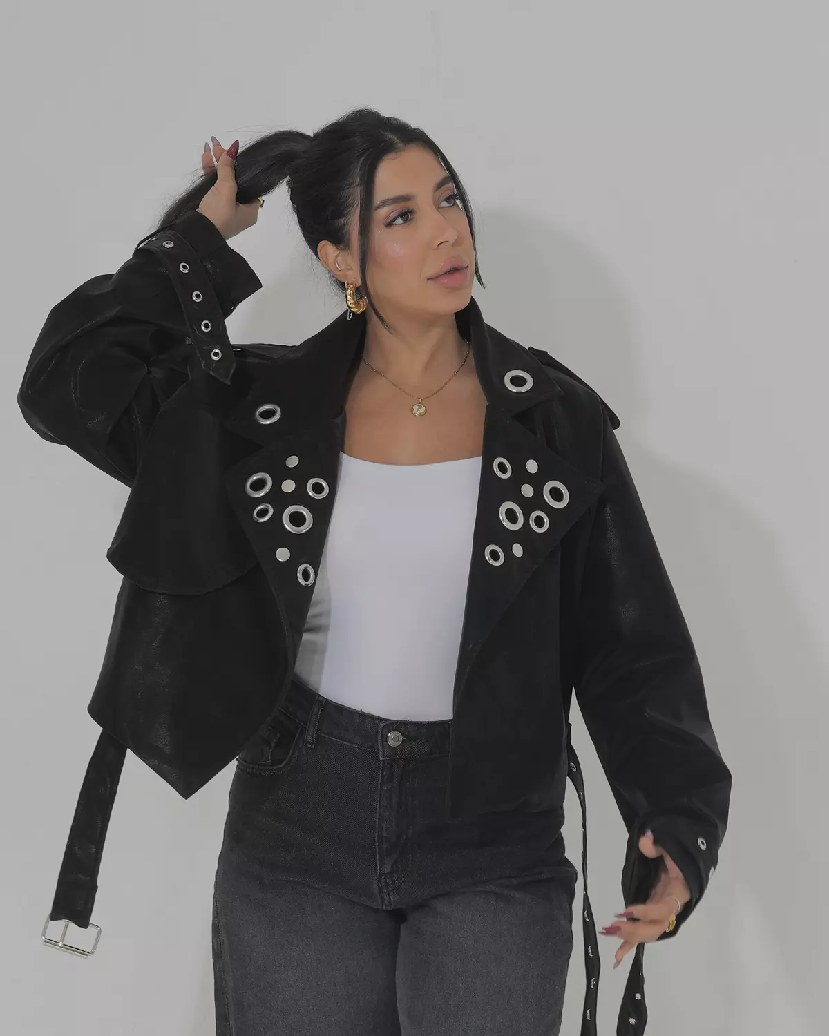 Noir Belted Jacket 8