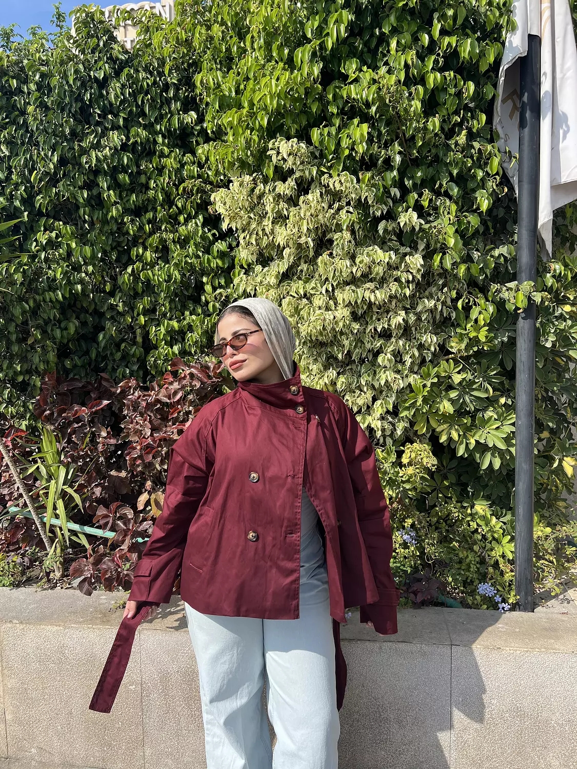 high neck cropped trench  5