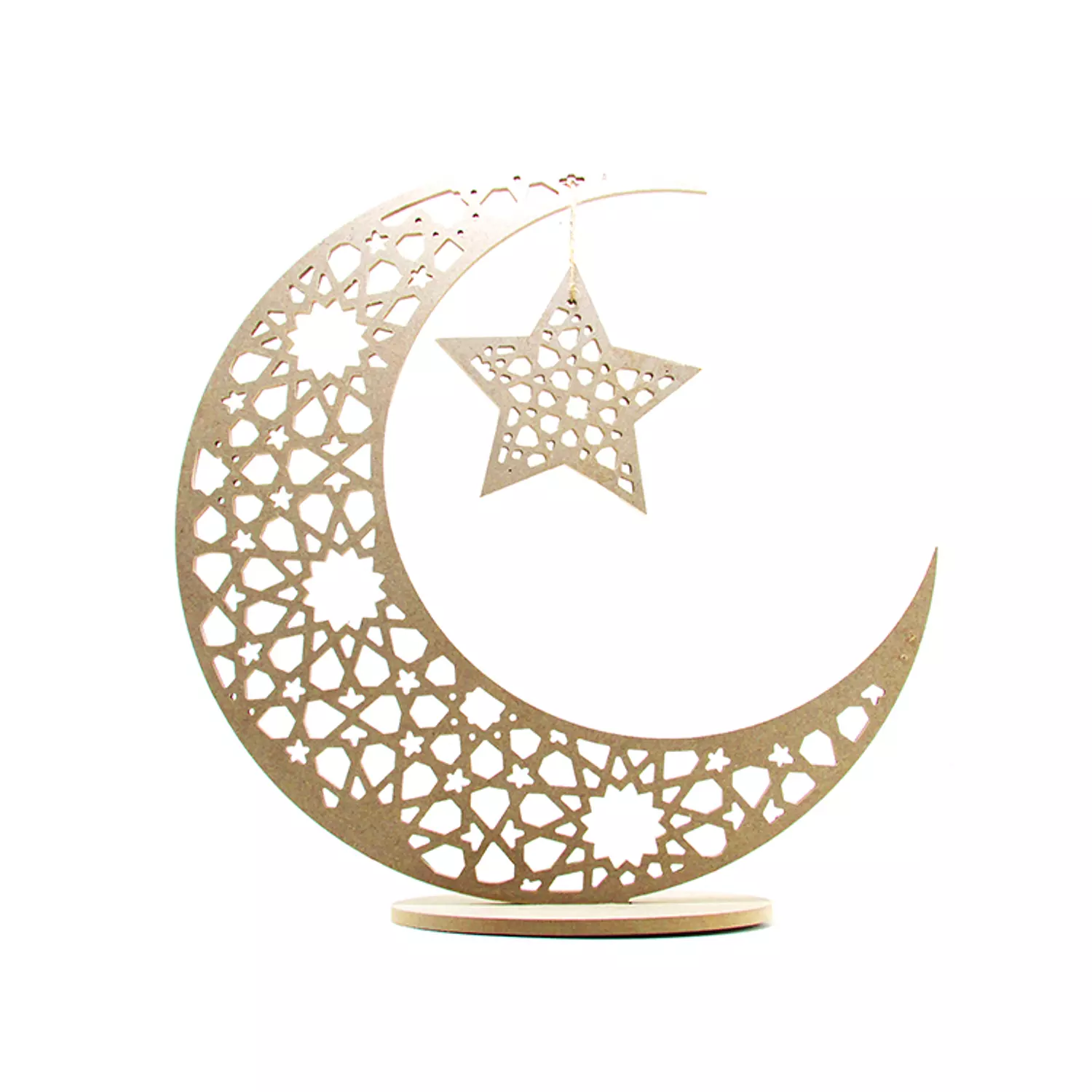 Wooden crescent and star 2