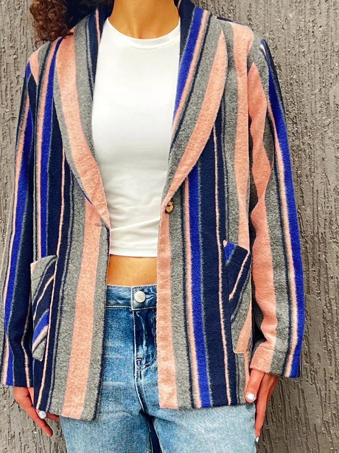 Wool strip jacket  1