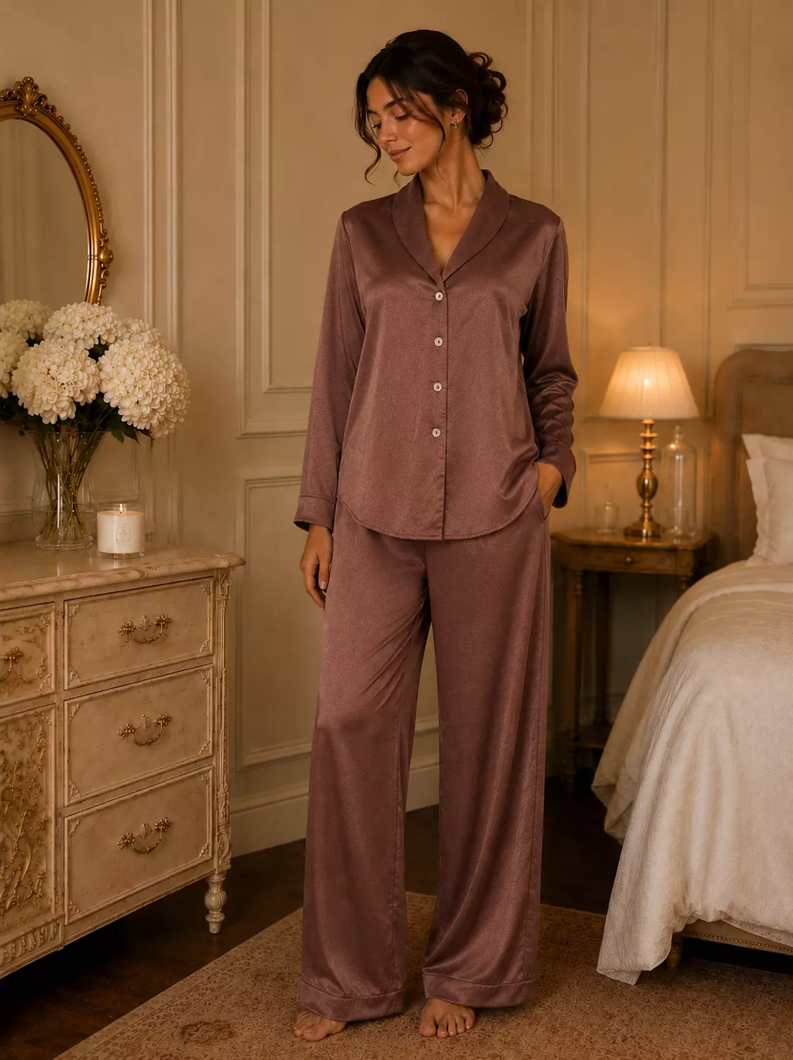 Rosewood Crinkled Marble Effect pjs image