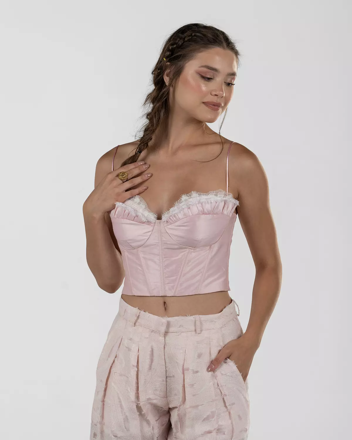 Chic Pink Corset Top image