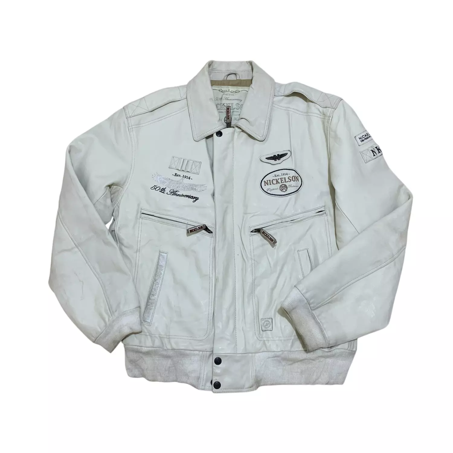 Vtg Nickerson Flight Leather Jacket  image