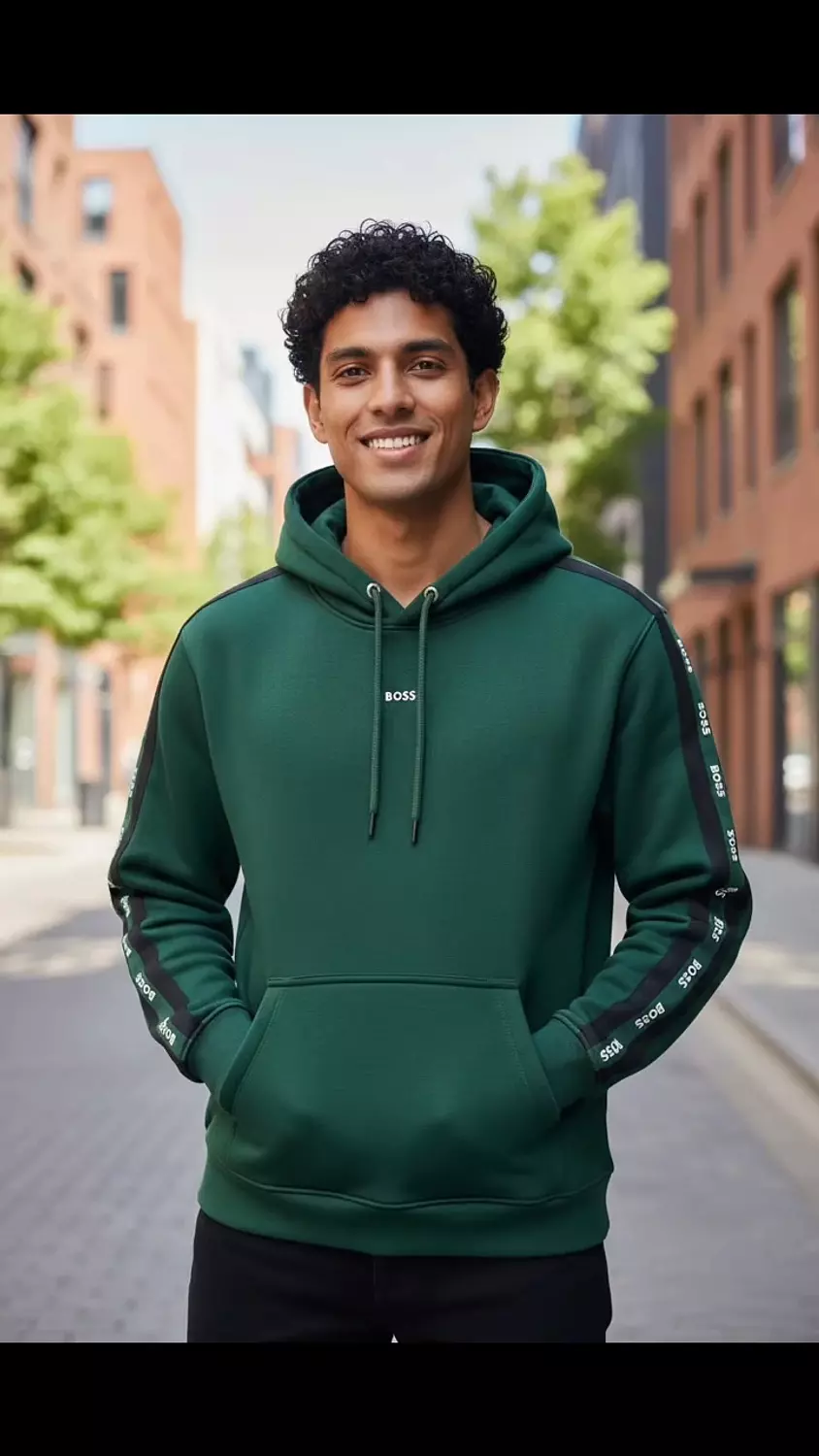 Boss hoodie Green image