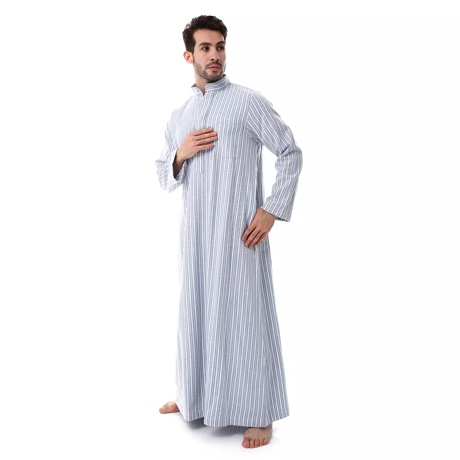 Shorto جلابيه رجالي كستور -24 -4 - أزرق فاتح / أزرق / أبيض - 2341 hover image