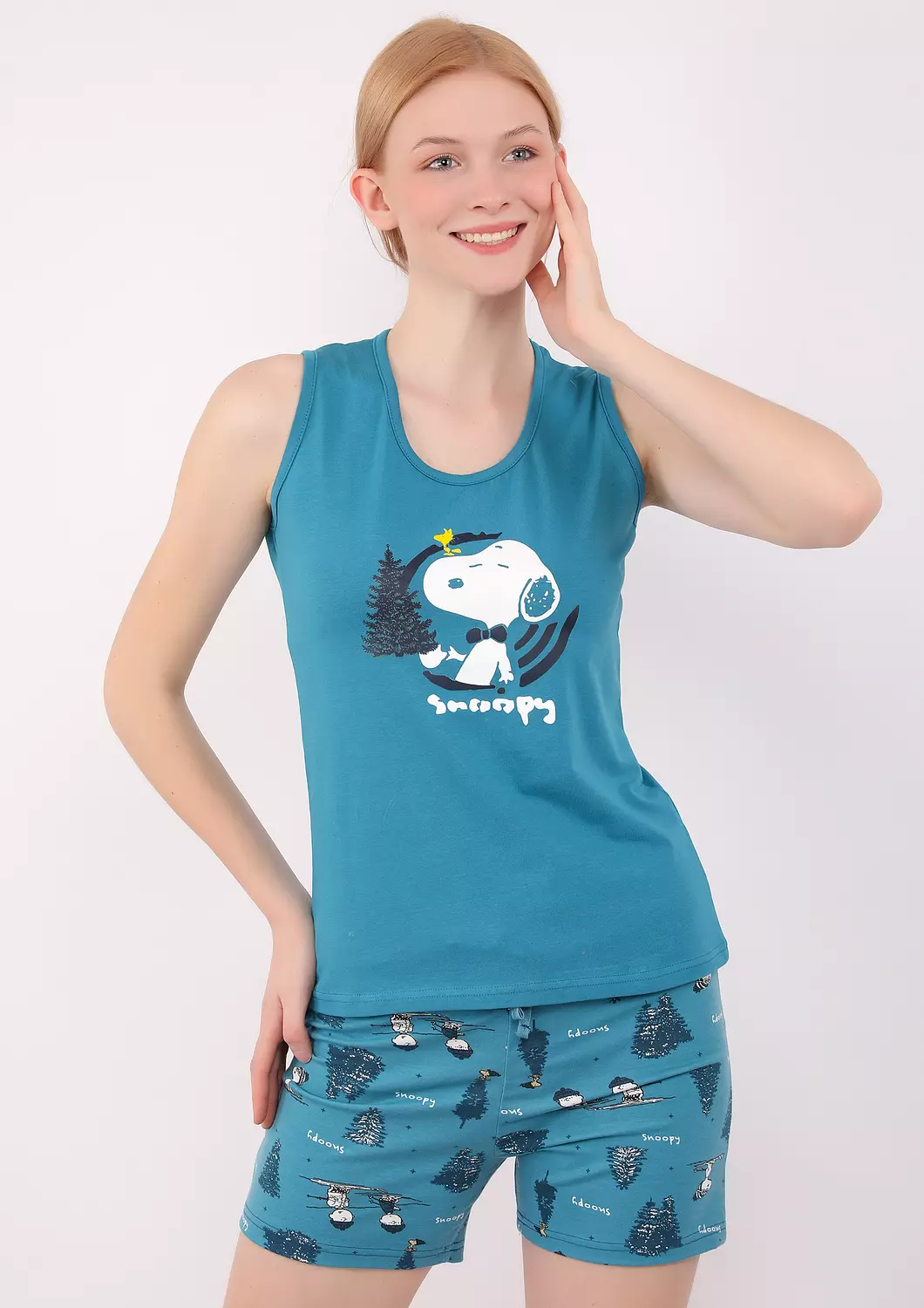SNOOPY TREE BREEZE SHORT PAJAMA SET 4